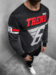 Sudadera de hombre grafito OZONEE JS/DD752Z