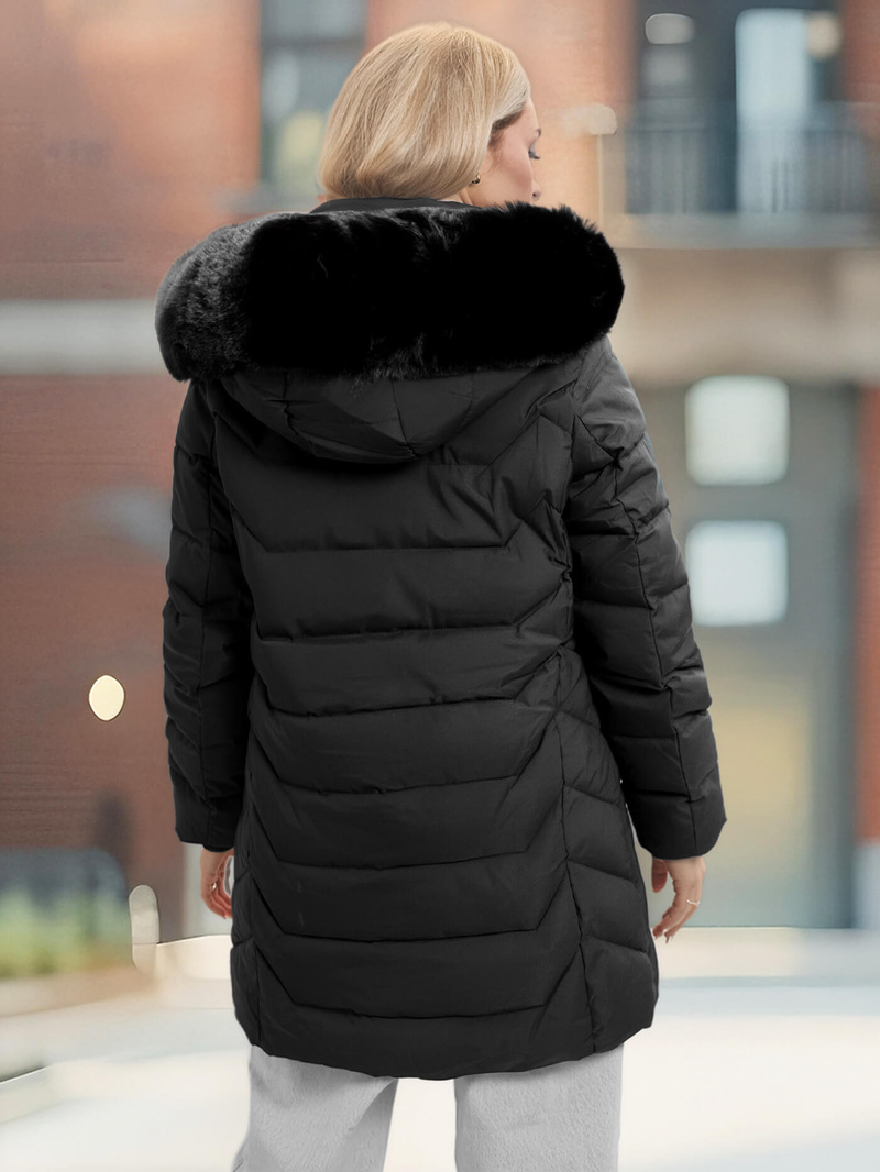 Chaqueta de mujer negra OZONEE JS/16M9121/392Z