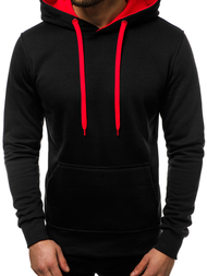 Sudadera de hombre negra-roja OZONEE JS/2011
