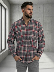 Camisa de hombre burdeos OZONEE V/V178Z