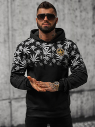 Sudadera de hombre negra OZONEE O/B272
