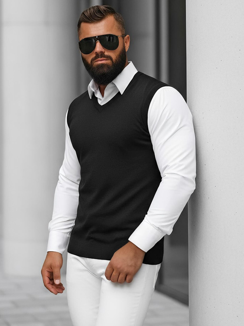 Jersey de hombre negro OZONEE NB/MM6005/4Z