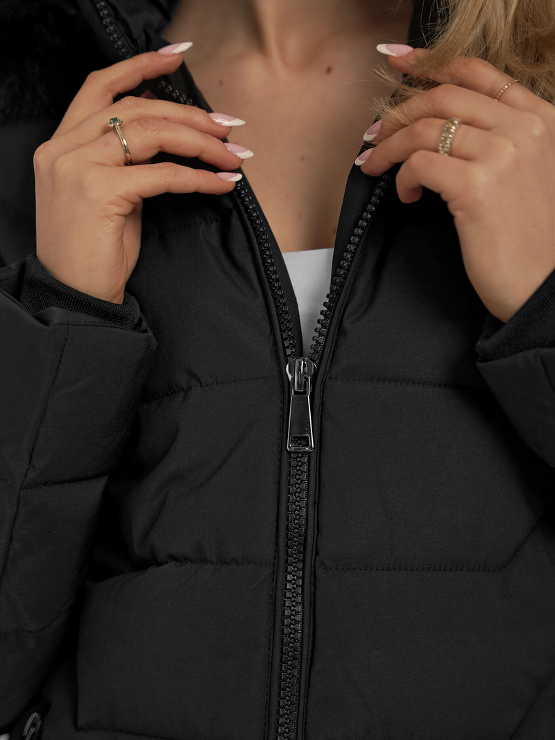 Chaqueta de mujer negra OZONEE JS/16M9121/392Z