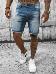 Pantalón corto de hombre azul OZONEE NB/MP0264BC