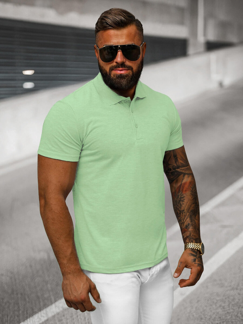 Polo de hombre menta OZONEE JS/8T80/153Z