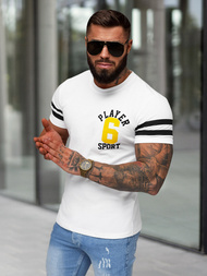 Camiseta de hombre blanco OZONEE JS/8B1391/1