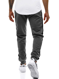 Pantalón de chándal de hombre grafito-negro OZONEE JS/JZ11006