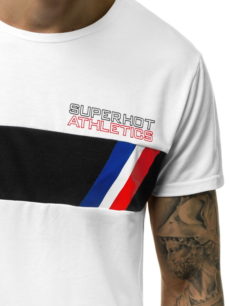 Camiseta de hombre blanca OZONEE JS/KS1957