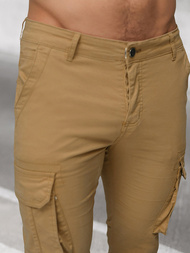 Pantalón chino jogger de hombre beige OZONEE NB/MP0202KZ