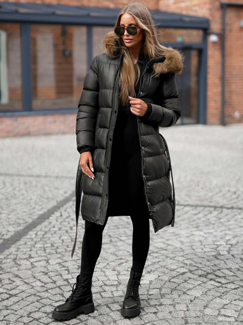 Chaqueta de mujer negra OZONEE JS/5M3298/392Z