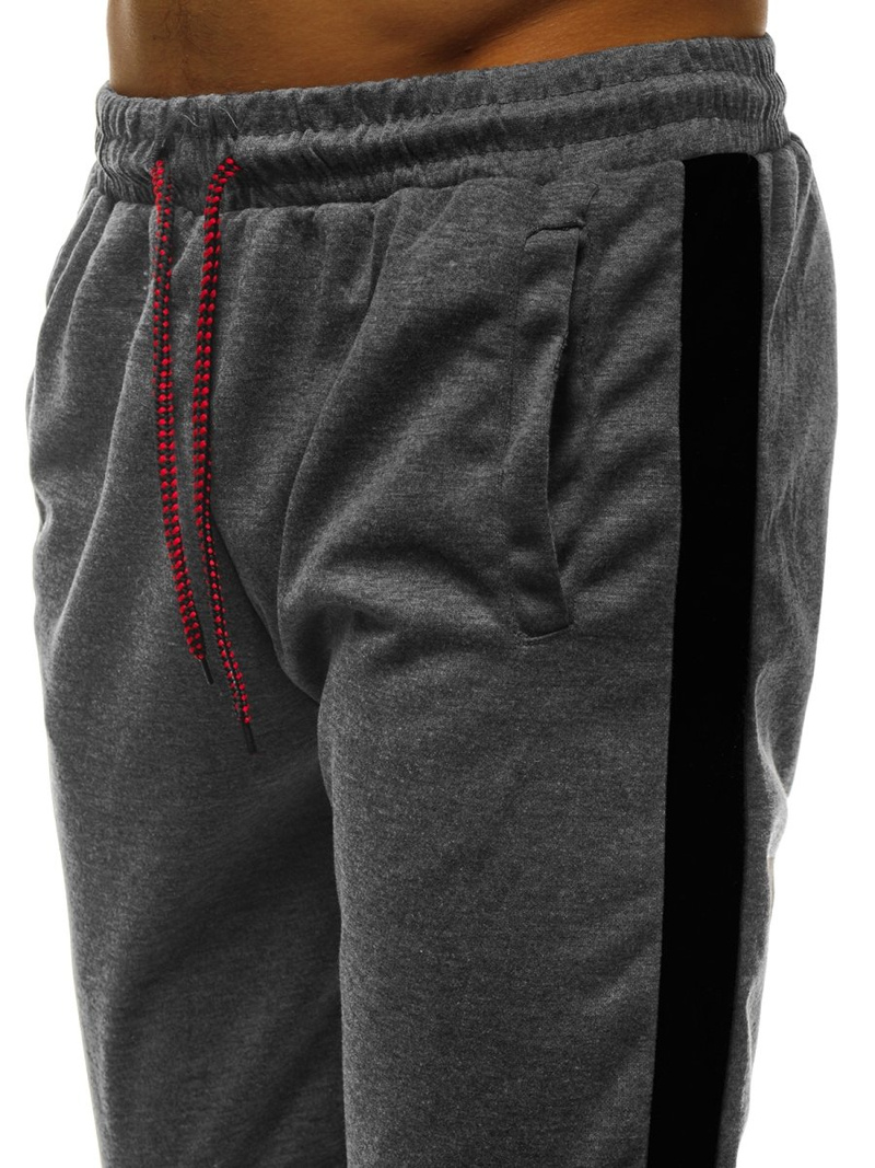 Pantalón de chándal de hombre grafito-negro OZONEE JS/JZ11006