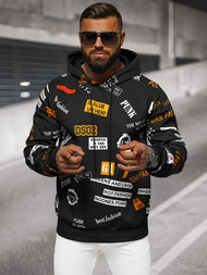 Sudadera de hombre negra OZONEE JS/8B1250/3