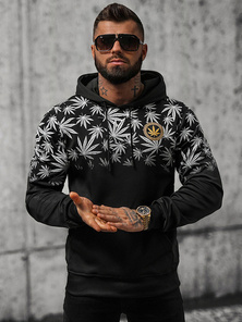 Sudadera de hombre negra OZONEE O/B272