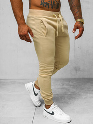 Pantalón de chándal de hombre beige claro OZONEE JS/XW01/159Z