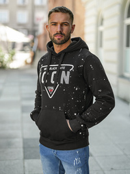 Sudadera de hombre negra OZONEE JS/8B1737/3
