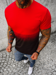 Camiseta de hombre rojo OZONEE JS/8T93/18Z