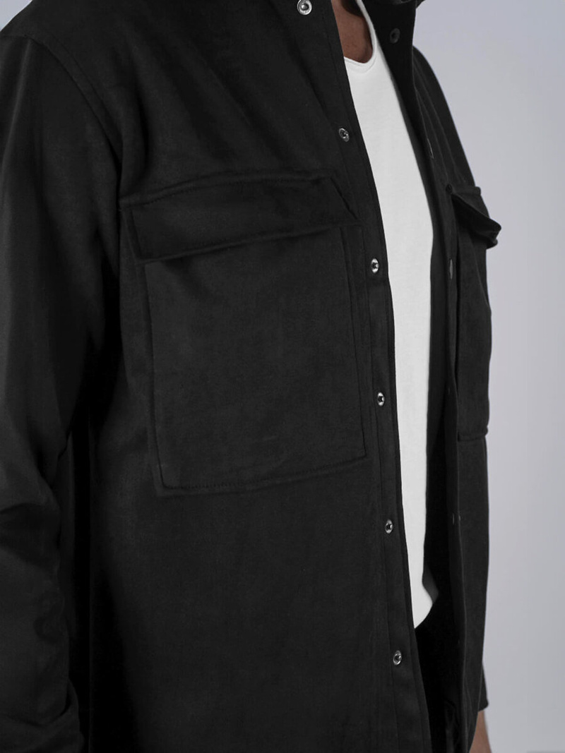 Camisa de hombre negra OZONEE O/GOM23039