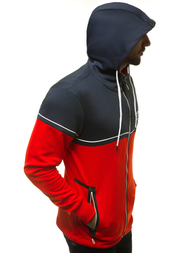 Sudadera de hombre roja OZONEE JS/DD20122