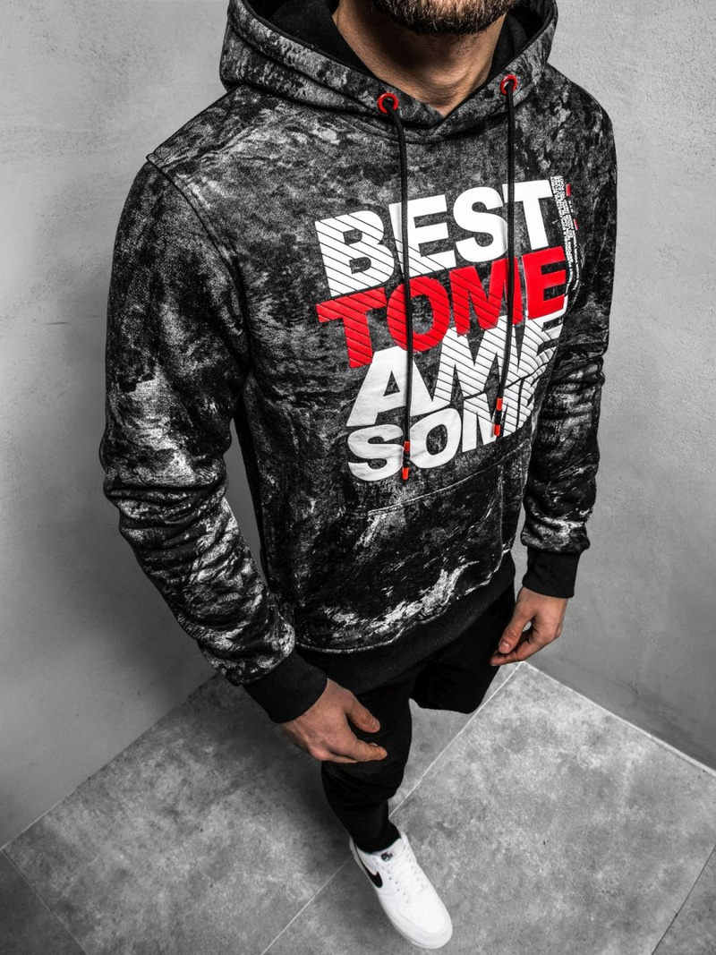 OZONEE JS/DD269Z Sudadera de hombre grafito