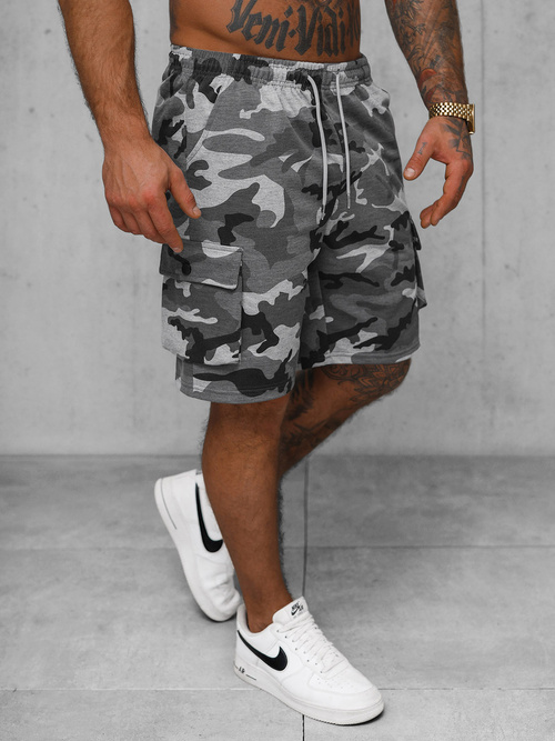 Pantalón corto de hombre gris OZONEE JS/8K282/2