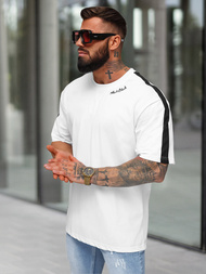 Camiseta de hombre blanco OZONEE O/QQ1195