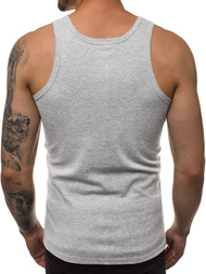 Camiseta sin mangas de hombre gris OZONEE JS/NB001