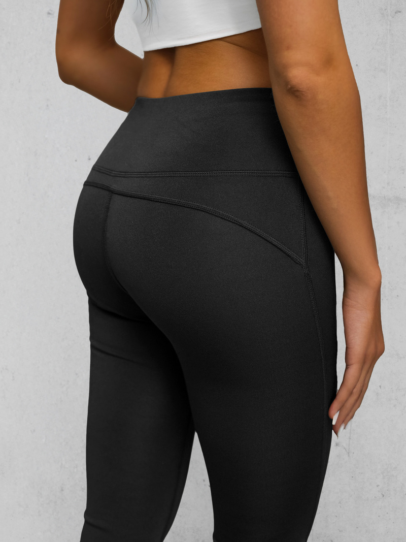 Leggings para mujer con piernas anchas negras OZONEE JS/17K570/3