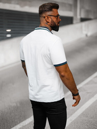 Polo de hombre blanca OZONEE O/DA729