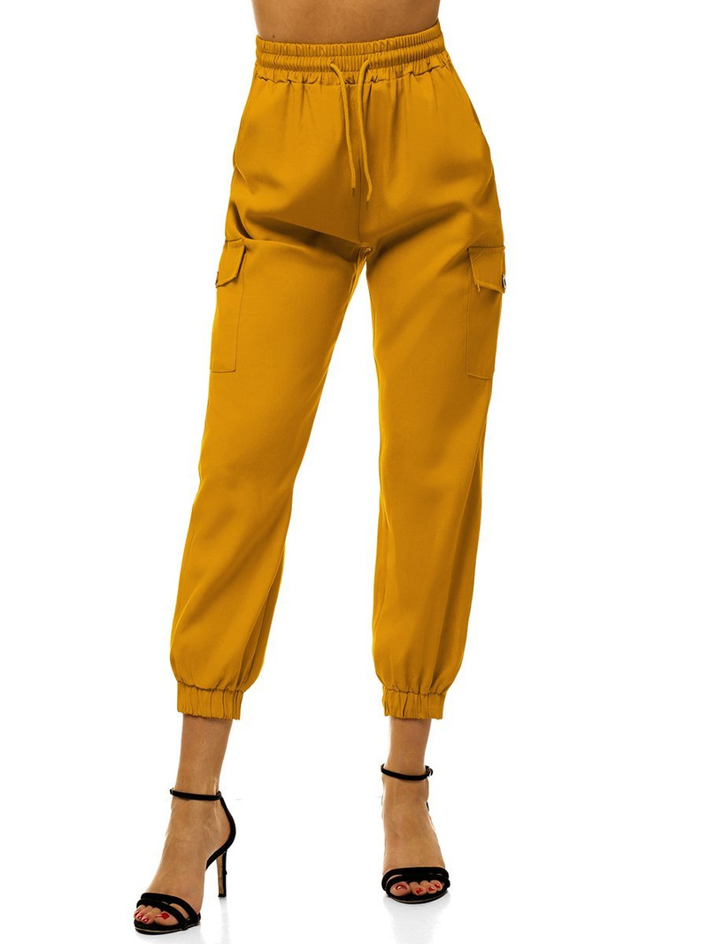 Pantalones jogger para mujer amarillo OZONEE O/HM003