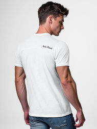 Camiseta de hombre blanco OZONEE O/QQ1387Z