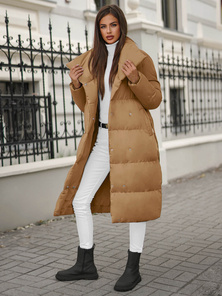 Chaqueta de mujer camel OZONEE JS/M737/84Z