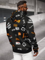 Sudadera de hombre negra OZONEE JS/8B1250/3