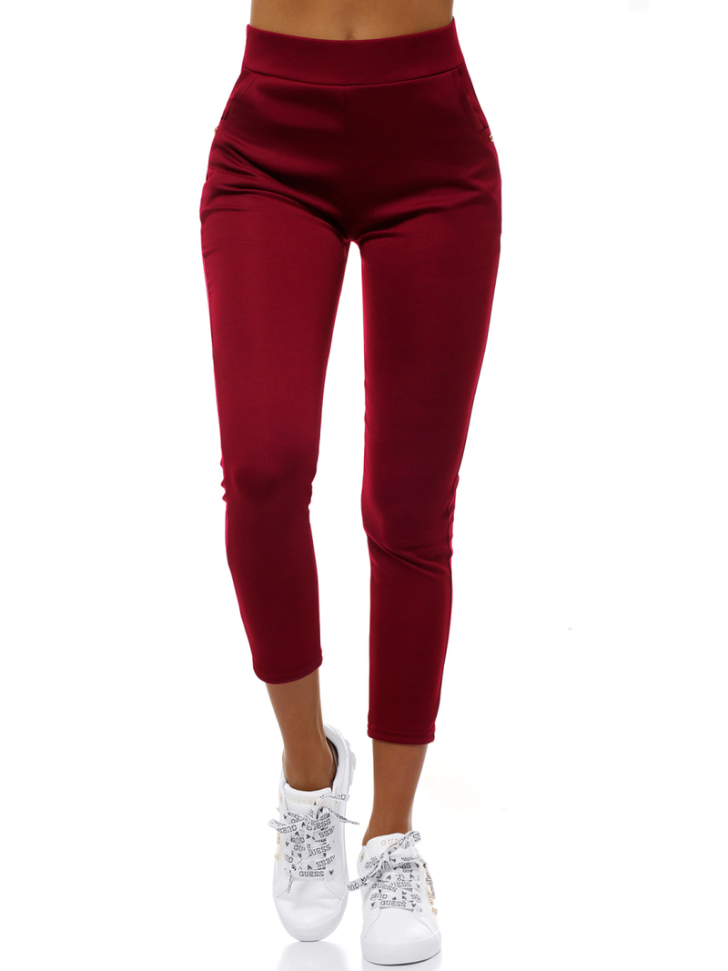 Leggings para mujer burdeos OZONEE JS/1026/C13