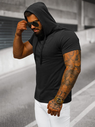Camiseta de hombre negra OZONEE JS/8T89/3