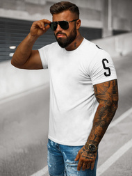 Camiseta de hombre blanca OZONEE O/8T1260/1