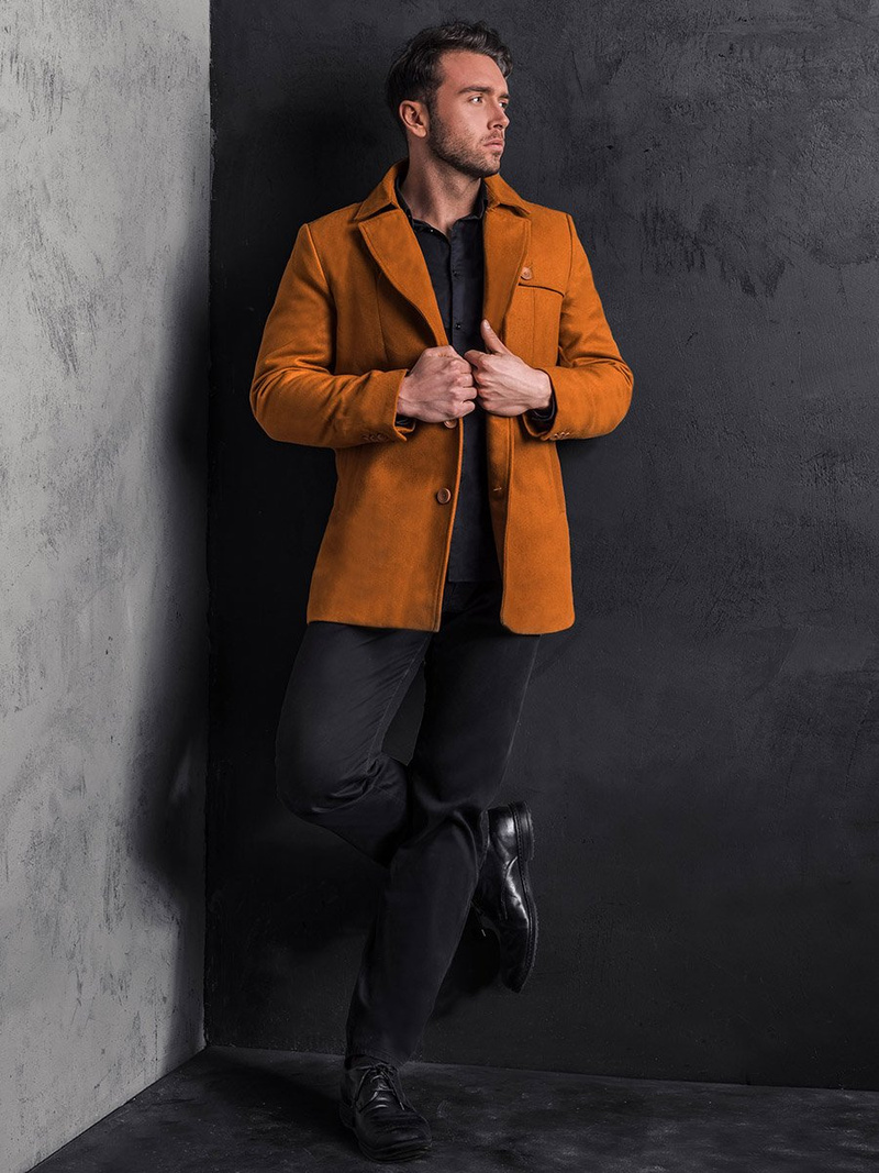 Abrigo de hombre camel OZONEE N/5922Z