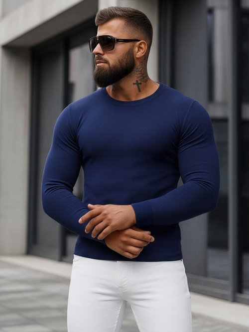 Jersey de hombre azul oscuro OZONEE NB/MMB602/5Z