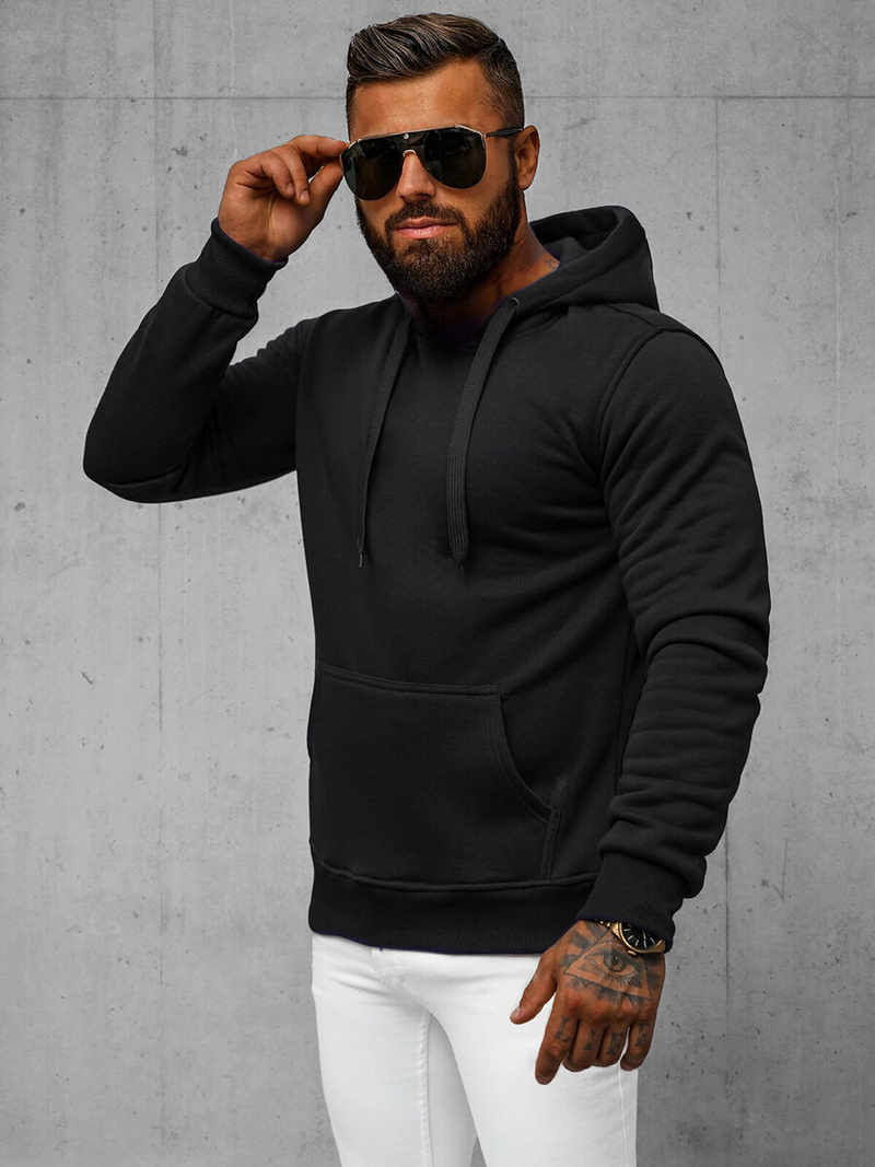 Sudadera de hombre negra OZONEE JS/2009Z