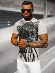 Camiseta de hombre beige OZONEE O/T126/155Z