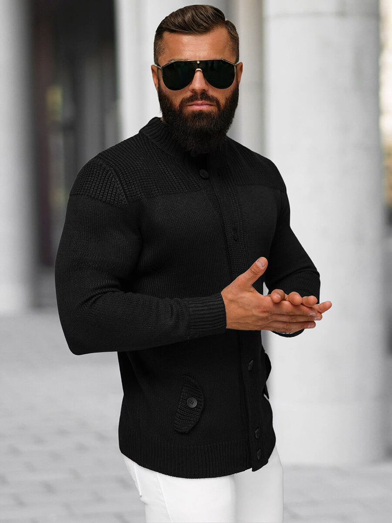 Jersey de hombre negro OZONEE NB/MM6011/4Z