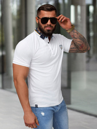 Polo de hombre blanca OZONEE O/QQ921