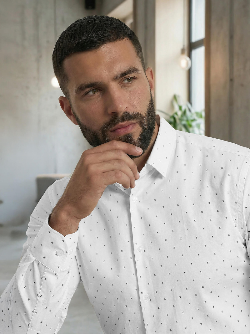 Camisa de hombre blanca OZONEE V/V180Z