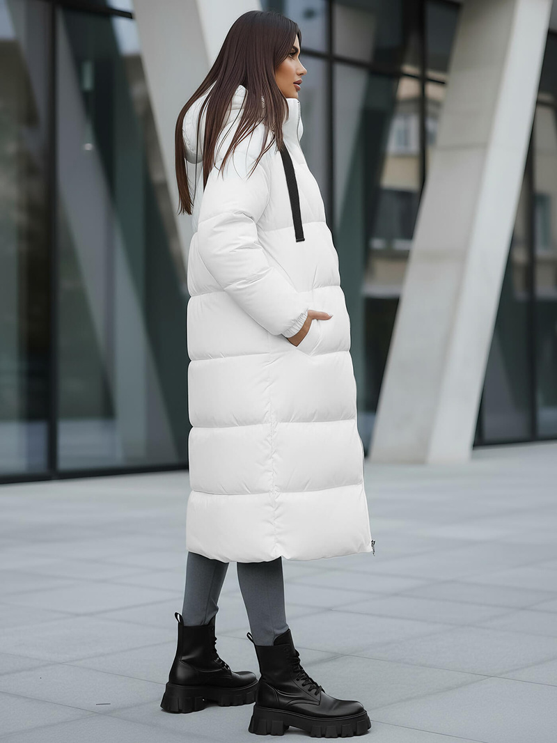 Chaqueta de mujer blanca OZONEE JS/5M3163/281Z