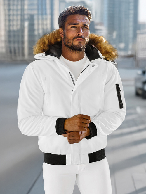 Chaqueta de hombre blanca OZONEE JS/M2019/281Z