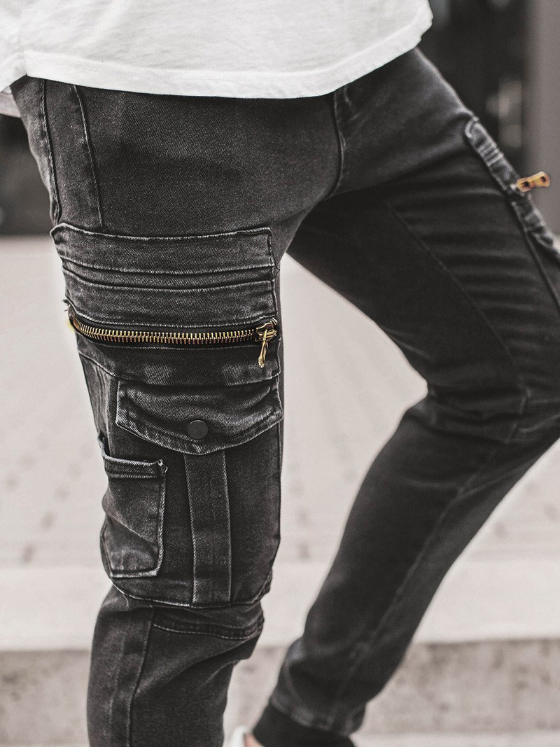 Vaqueros jogger de hombre negras OZONEE G/1081