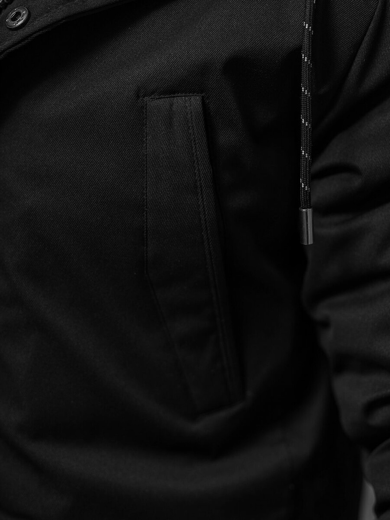 Chaqueta de invierno de hombre negra OZONEE JS/5M120/392