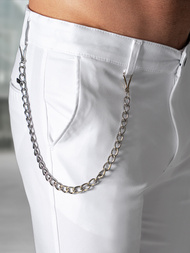 Pantalón chino de hombre blancos OZONEE DJ/3300Z