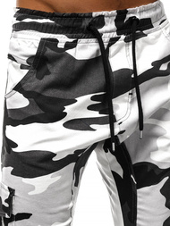 Pantalón jogger de hombre negro-blancos OZONEE A/404