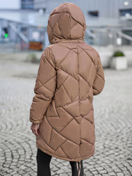 Chaqueta de mujer camel OZONEE JS/5M3189/84Z