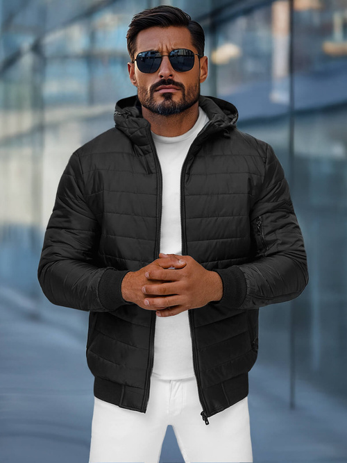 Chaqueta de hombre negra OZONEE JS/MY13Z